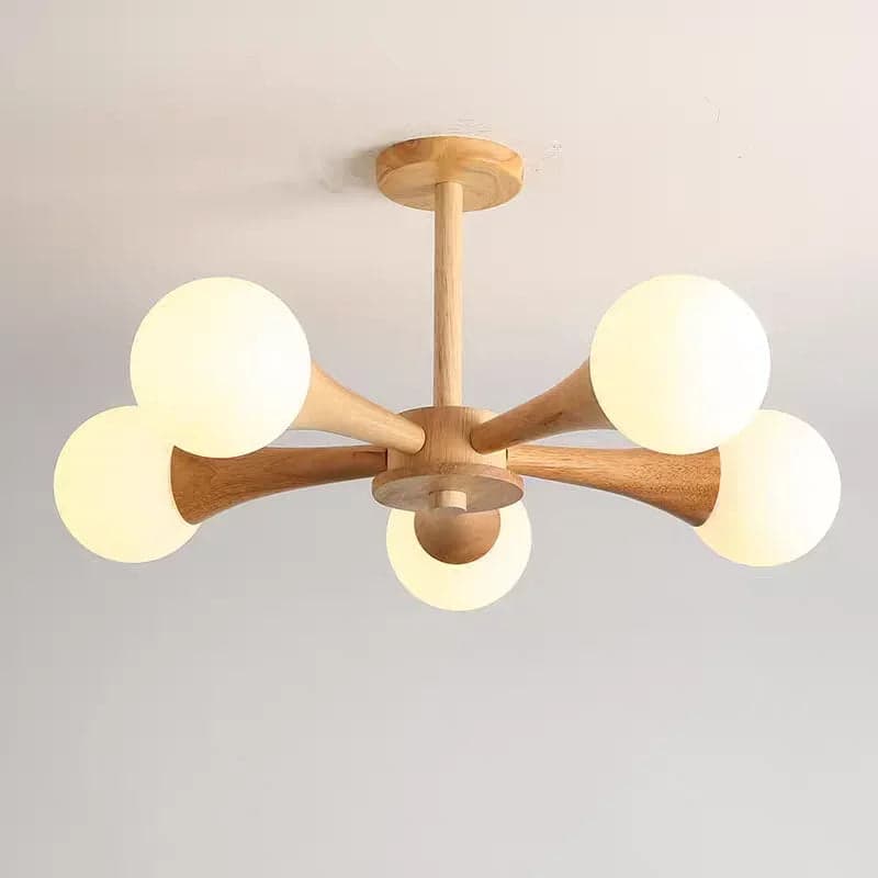 Lampa Sufitowa Nordic | Szklana Kula 1,5 kg do Sypialni i Salonu
