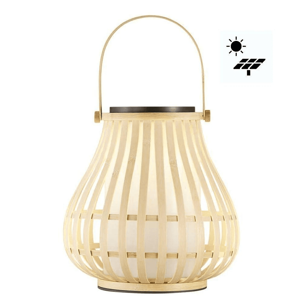Przenośna Lampa Bambusowa zasilana Solarnie