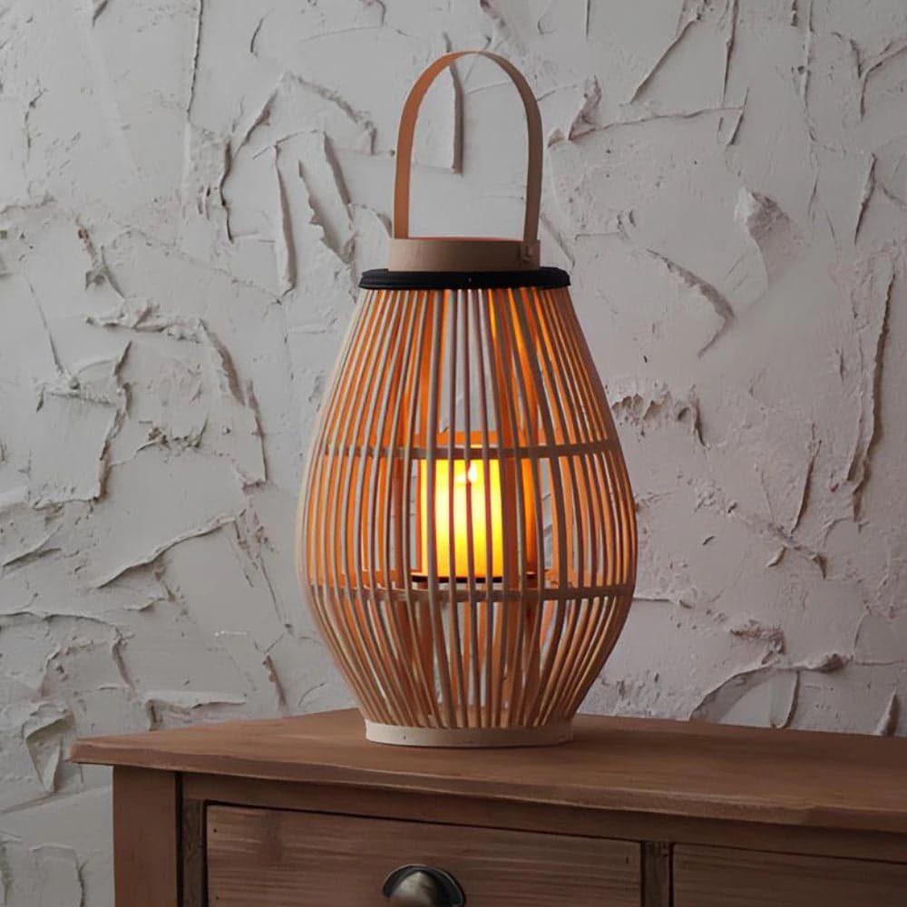 Lampa Bambusowa Bezprzewodowa | Ręcznie Tkana, Elegancka Dekoracja LED