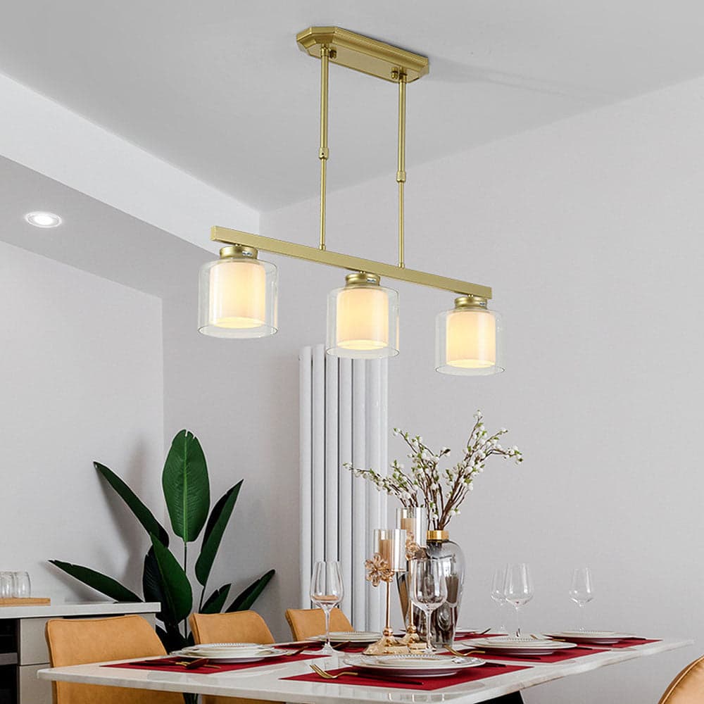Lampa Sufitowa Szklana z Regulacją Wysokości | Elegancka do Kuchni i Jadalni
