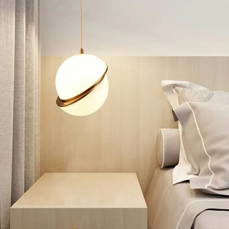 Lampa Wisząca Nordic | Klosz Kulowy 1kg - Eleganckie Oświetlenie do Salonu, Jadalni i Sypialni