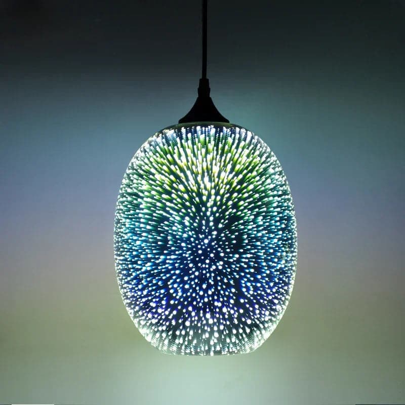 Lampa Wisząca 3D z Dmuchanego Szkła | Nowoczesne Oświetlenie do Salonu 1,5 kg