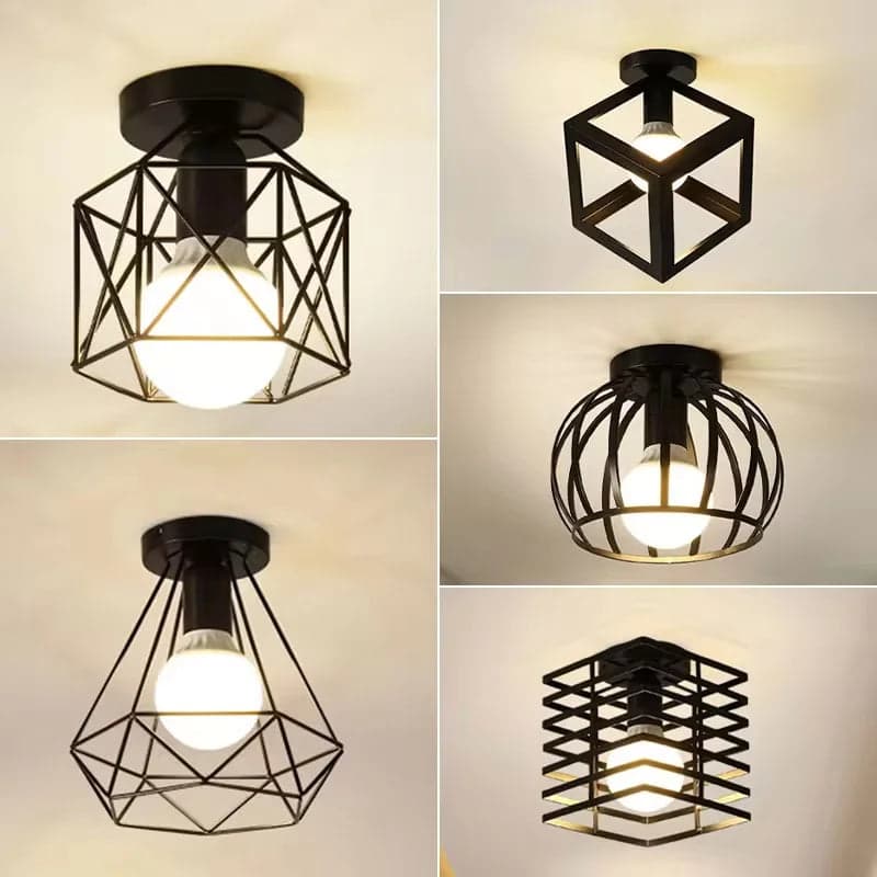 Lampa Sufitowa Czarna E27 | Styl Vintage 1.5kg